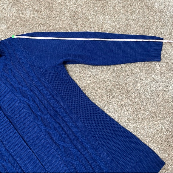 Cozy Denim&Co Royal Blue Knit Collared Cardigan Sweater A217262 Grannycore - Picture 11 of 11